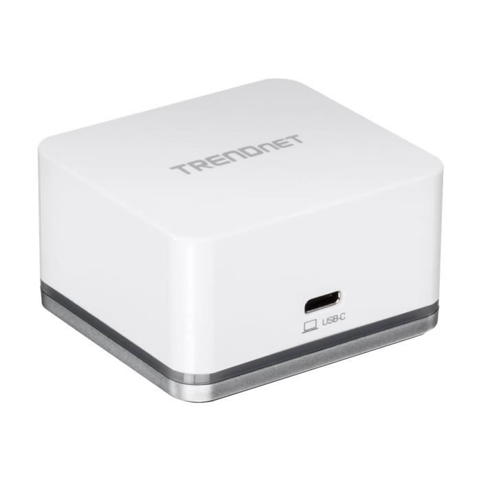 TRENDNET Station d'accueil TUC-DS1 USB Type C pour Notebook/Smartphone - 18,20 W - 4 x Ports USB - 2 x USB 2.0 - 1 xUSB 3.0