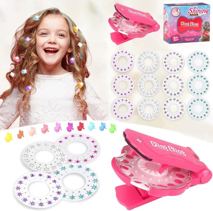 Générique Kit Cheveux Bedazzler Avec Strass,c | Hair Gem Stamper, Outil