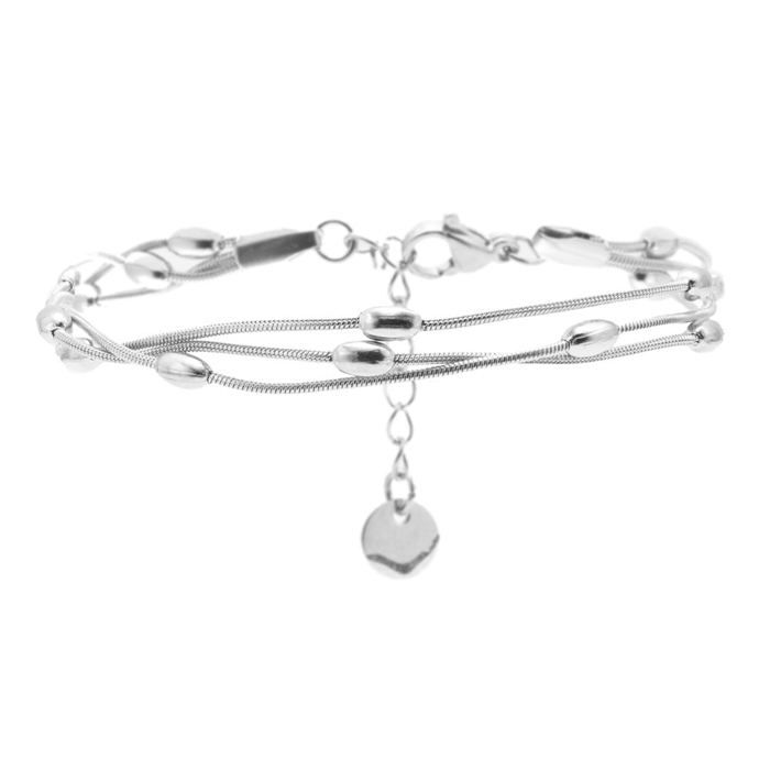 FREDDY FJ-20039 Bracelet orbital pour femmes pendentifs de bracelet en acier inoxydable hypoallergénique - Argent FREDDY FJ-20039 Bracelet orbital pour femmes pendentifs de bracelet en acier inoxydable hypoallergénique - Argent