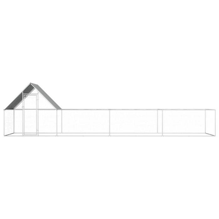 Comparer les prix de SALE 2025Petit enclos Maison poules MOOD - Poulailler 8 x 2 x 2 m Acier galvanisé Chill988933
