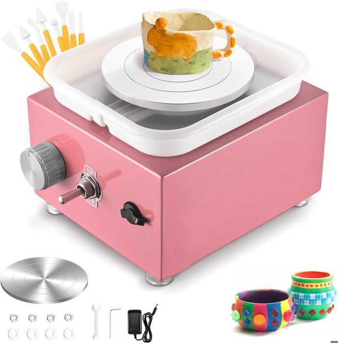 Tour de Potier TTLIFE Tour Poterie 2000 tr/min Vitesse Réglable