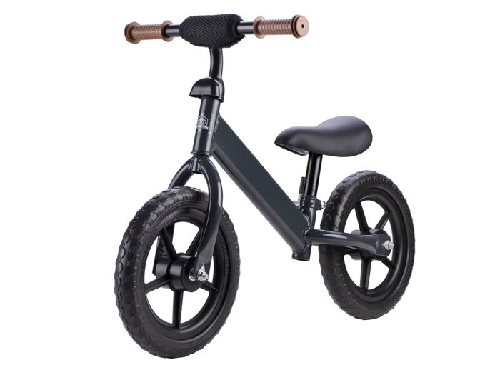 Draisienne Enfant SPIELWERK Noir - Vélo Équilibre 10 Pouces, Guidon Et Selle Réglables, Frein, Pneus