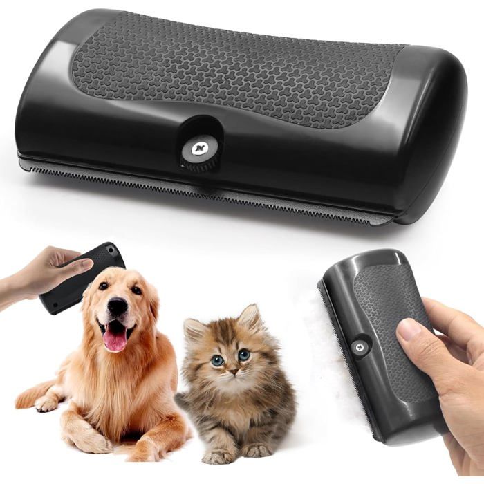 Brosse Démêlante Pour Chien Et Chat - Poils Longs/courts, Poignée Antidérapante, Auto-nettoyante, 14.6 Cm, 120g