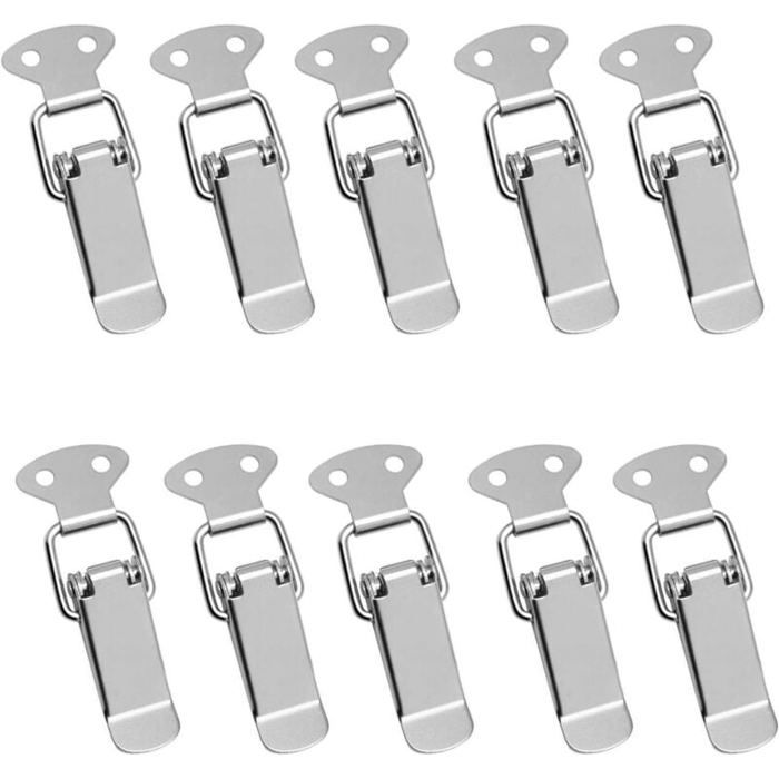 Verrou Porte, 2 Pcs Loquet en Acier Inoxydable Serrure avec Vis Targette pour Portes Intérieures, Salle de Bain, Toilette, Chambre - 4 Pouces