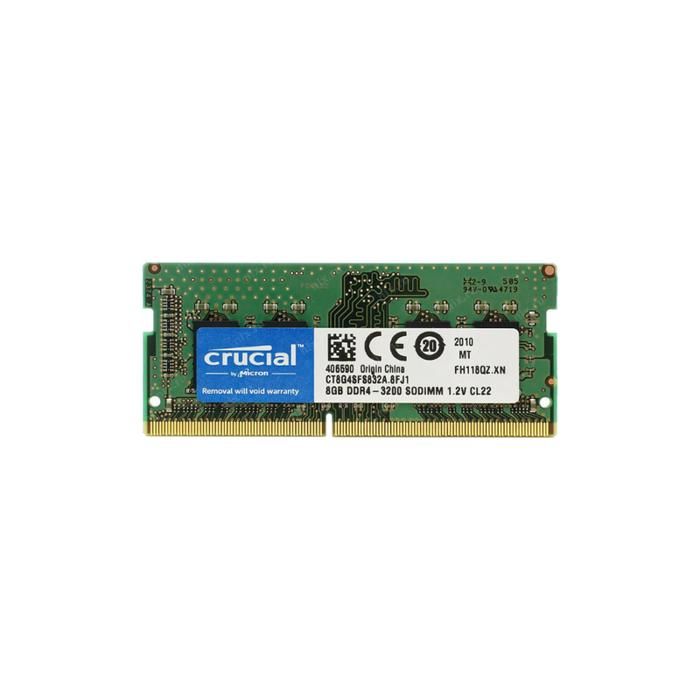 RAM CRUCIAL Laptop DDR4 8 Go 3200 MHz 1,2 V CL22 260 broches simple ...