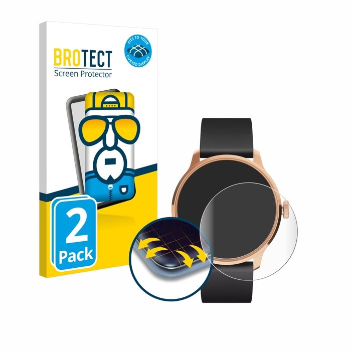 brotect Pellicola Copertura Completa per Withings ScanWatch (38 mm) 2 Pezzi - Full-Cover 3D Curvo