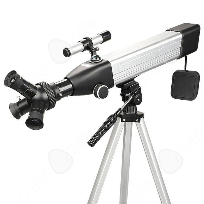 Outsunny Télescope Réfracteur Astronomique Pour Adultes Et Débutants Ouverture 70 Mm Avec Lentille Barlow Trepied~21tp9fphhv001
