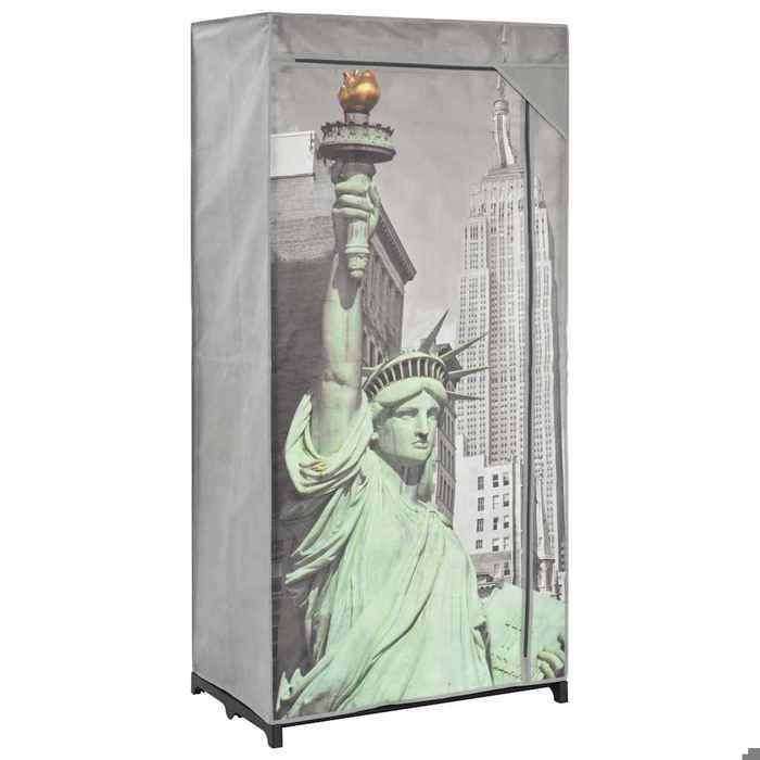En PromotionGarde-robe - SHIELD - Cabinet chambre - Cadre stable - New York 75x45x160cm Tissu 5385853