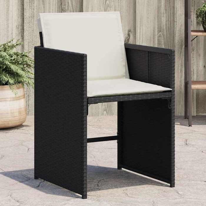 vidaXL Lot de 4 Chaises de Jardin avec Coussins Sièges avec Dossier Chaises à Manger Meubles de Terrasse Patio364983
