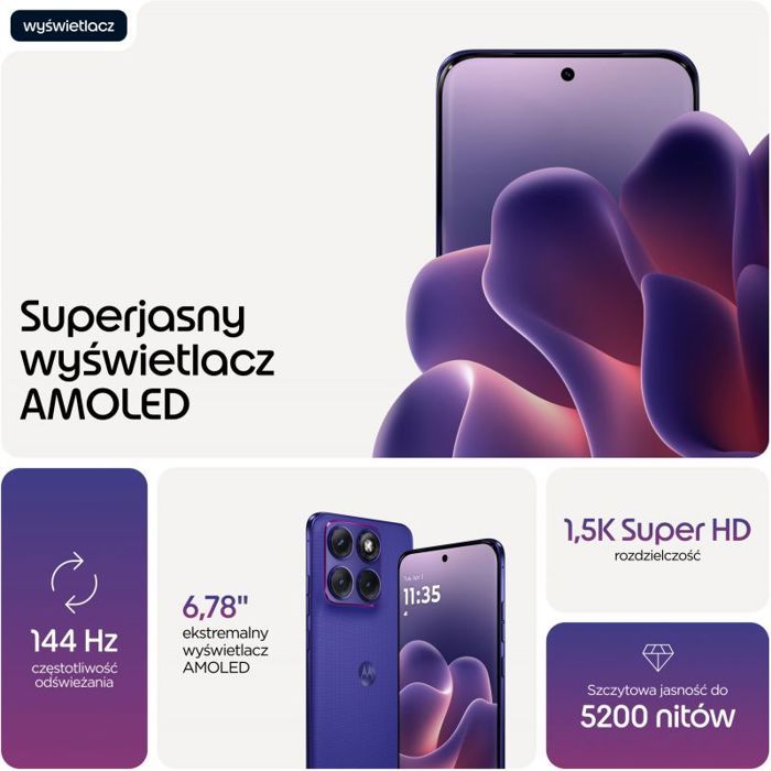 Smartphone Motorola - PBBD0009SE - Edge 70 Fusion 256GB Orient Blue 6.7 EU 5G (8GB) Android