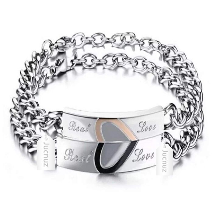 Bracelet - Jucnuz - 16 5 et 19 cm bijoux en forme de cœur noir et or rose design de niche cadeaux damour uniques style distinctif