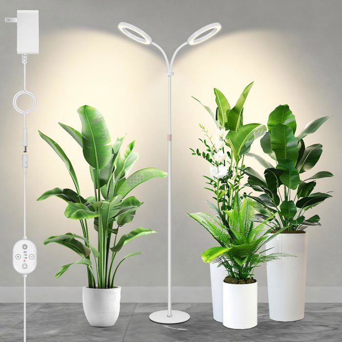 Grande lampe horticole 12V pour plantes dintérieur spectre complet renforcé 660 nm2×16 cm lampes avec minuterie & gradation