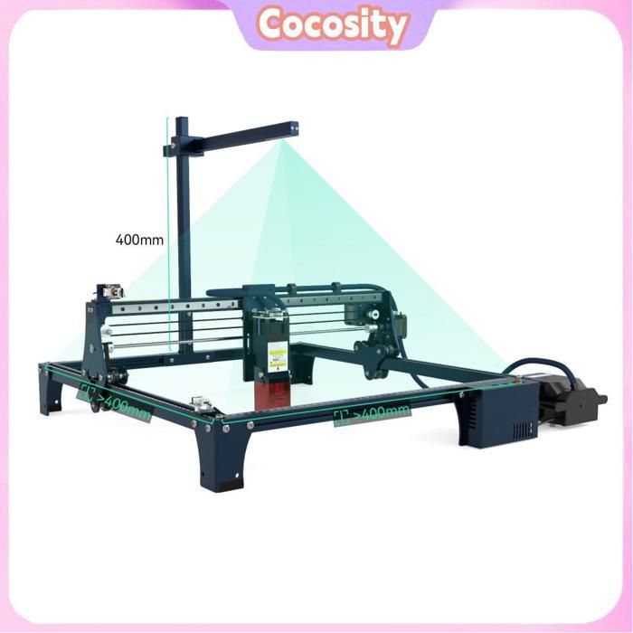 Cocosity Caméra CAM500 Caméra SCULPFUN CAM500 Objectif grand angle 5MP Pixel 120 ° avec zone de travail de bricolage graveur Noir