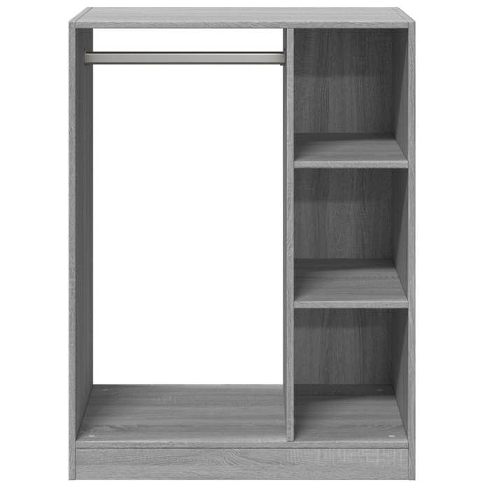 Garde-robe élégant - ECOHOME - bois dingénierie - sonoma gris - 77 x 48 x 102 cm - 10 étagères@873103