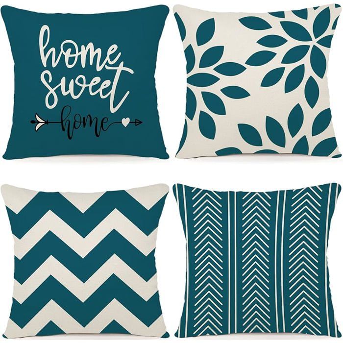 Housse Coussin 50x50 Lot de 4 Décoratif Canapé Taie oreiller Decoration Canapé Housses 50 x 50 cm (Lot de 4) Sarc HOUSSE DE COUSSIN
