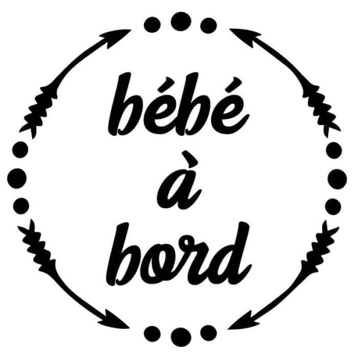 STICKER BEBE A BORD J0109 Noir Mat