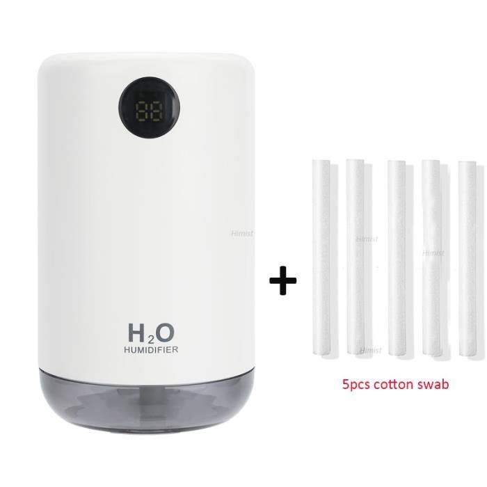Humidificateur D'air Sans Fil Portable - 450 Ml, Batterie 3000 MAh, Brume Multidirectionnelle, Design Rotatif