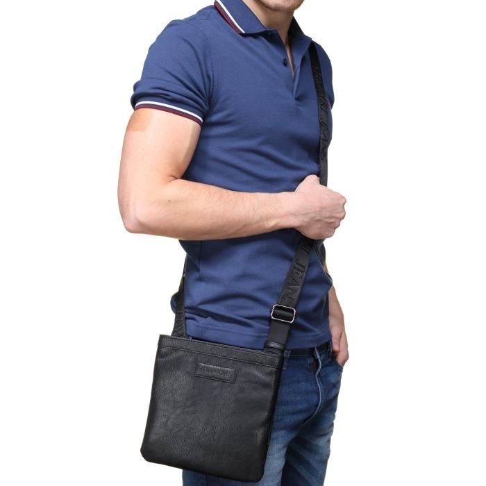 Sac Armani Jeans 932007 6a905 00020 Noir Cdiscount Bagagerie Maroquinerie