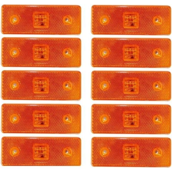 10x ORANGE LED FEUX DE GABARIT 12V POSITION LATÉRAL CAMION - Foto 11