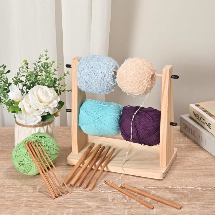 Porte-fil En Bois Pour Tricot Et Crochet – Support Avec Trou Magnétique (WYH001)