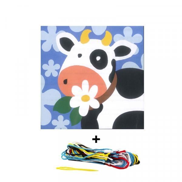 Kit de canevas pour enfant Seg de Paris motif petite vache