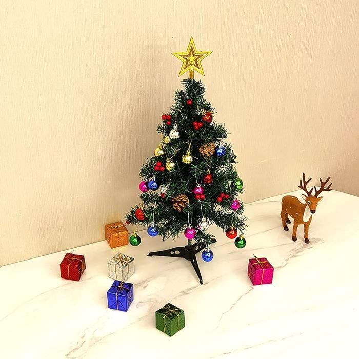 Sapin De Noël De Table Avec Guirlandes Lumineuses Multicolores, Mini