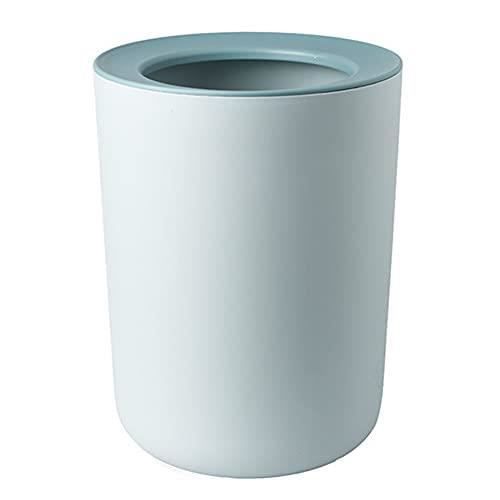 Poubelle De Salle De Bain, En Bambou Et Plastique, De 5,5 L, Gris[Z253