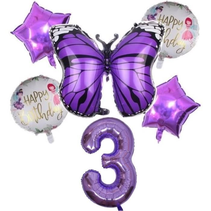 Ballon hélium papillon - Décoration d'anniversaire fille