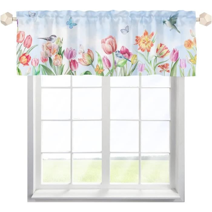 2 Rideaux Brise-Bise TOPICK 90x115 Cm - Brun Texturé - Pour Cuisine, Salon, Chambre - Opaque Et Déco