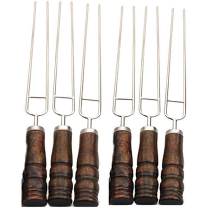 Brochettes De Barbecue Réutilisables,en Acier Inoxydable,Shish Kebab