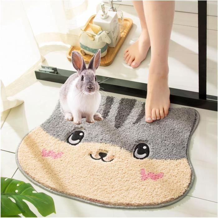50x80cm,Tapis de Bain Antidérapant, Tapis de Salle de Bain d'animaux Mignons ,Absorbant en Microfibre Douce, Absorbant l'eau, Lavable en Machi | Leroy Merlin