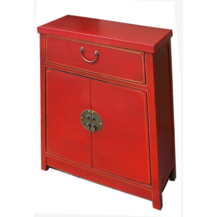 Meuble Japonais De Rangement Rouge Achat Vente Meuble Etagere