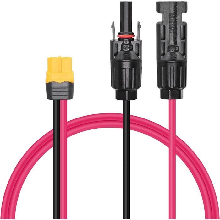 Gonifeto Cavo Di Prolunga Solare Da 10 AWG A XT60, 2,4 Mt, Stampato A Iniezione IP68, Per Ecoflow E Centrali Elettriche Portatili - 5