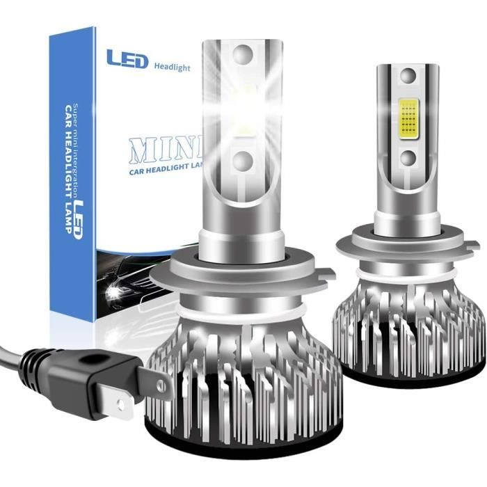 Paire D'ampoules H7 LED 300W 6000K Blanc Xénon Pour Voiture - 30000 LM, Phares Avant