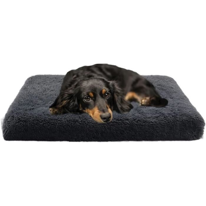 Panier Moelleux Pour Chien Ou Chat - Rectangle En Peluche Avec Fond Antidérapant - Lavable - Taille XS 45x35 Cm