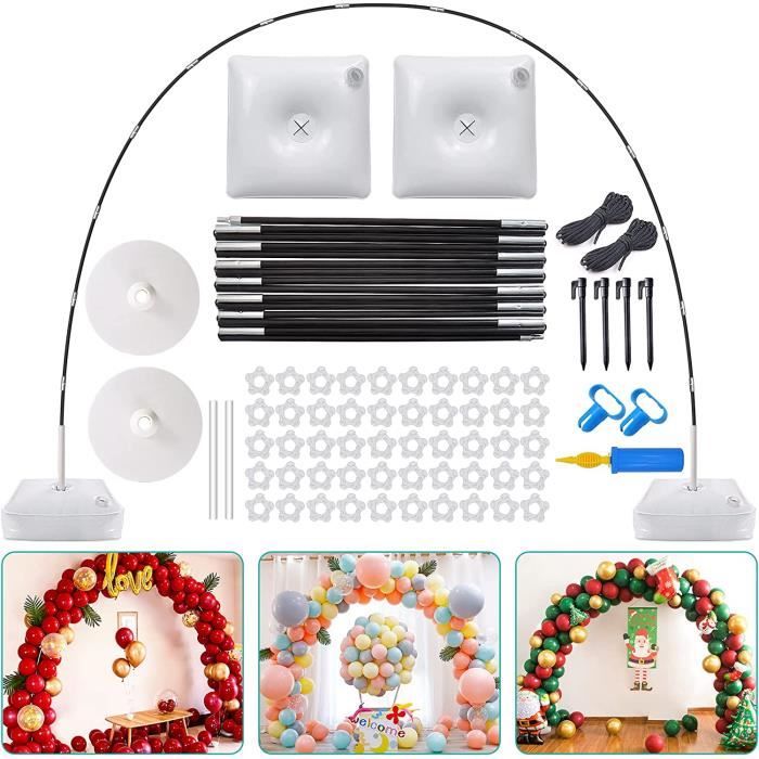 Support De Table Décoratif Réglable 86 à 242 Cm - Arche Métal Avec Pinces Pour Mariage, Anniversaire Et Fêtes