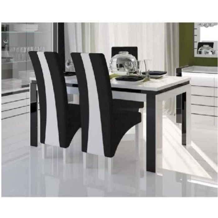 Table 160 Cm 4 Chaises Lina Table Pour Salle A Manger Laquee