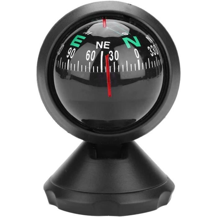 Boussole de Vision nocturne à boule Marine militaire réglable électronique noire pour véhicule de bateau