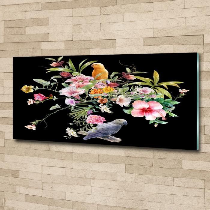 Tableau murale Impression sous verre 125x50 Floral Fleurs 