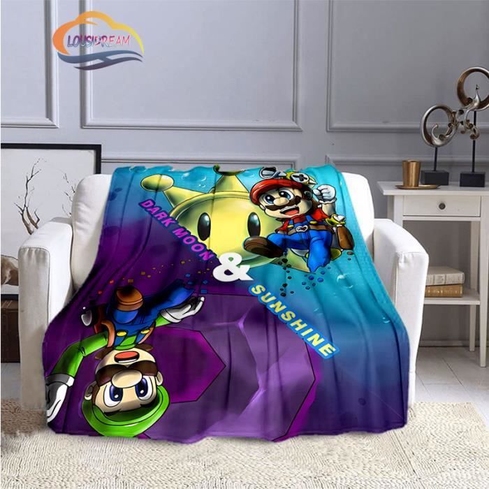 FLR 18300 Game cute 3D Boutique Throw Blanket Super Soft Flannel Mario Fuzzy Plush Blanket Thin Lightweight Blanke Taille 150x200cm Cdiscount Maison