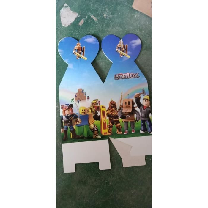 6pcs Candy Box Roblox Decoration Theme Robot Anniversaire Ensemble De Vaisselle Assiette En Papier Tasse Paille Fournitures Cdiscount Maison