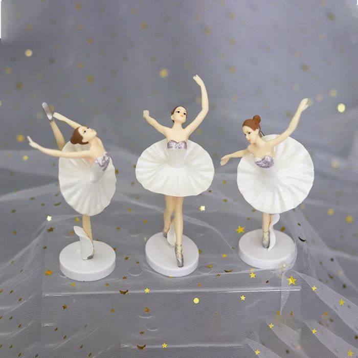 1 Joyeux Anniversaire Blanc Elegant Ballet Filles Decorations Gateau Topper Mariage Mariee Et Le Marie Pour La Cuisson Fete Fournit Cdiscount Maison