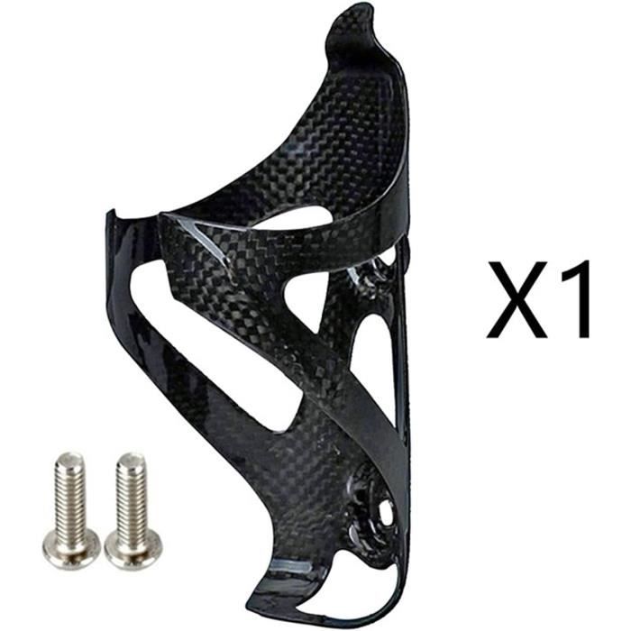 Alfa Pasca Porte Bidon Carbone pour Vélo et VTT - Noir 3K Brillant - Route