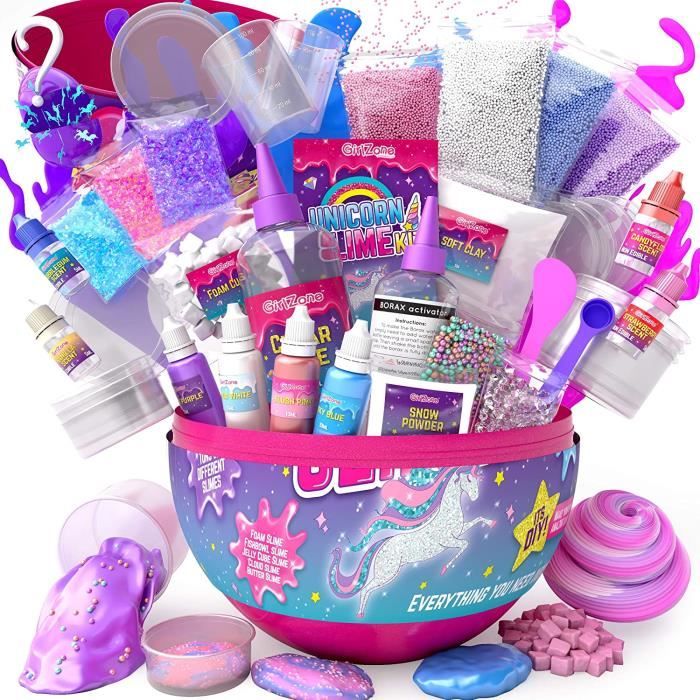 GirlZone Cadeaux pour Les Filles Kit de Slime Déjà Fait Gâteaux et