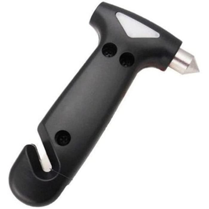 Marteau D'Urgence 2 En 1 Brise-Vitre Et Coupe-Ceinture - Sécurité Voiture Rouge