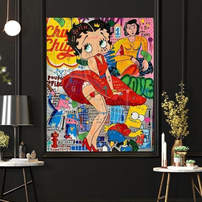 Drole Mona Lisa Graffiti Murale Art Tirages Pop Art Affiche Money Street Art Affiche Citation Inspirante Affiche Abstrait Colore Gra Cdiscount Maison