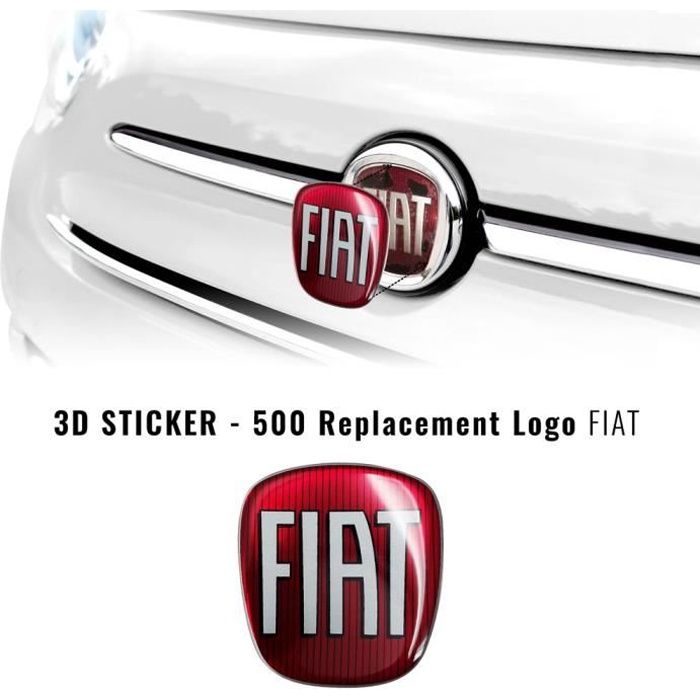 Autocollant Fiat 3D Remplacement Logo pour 500