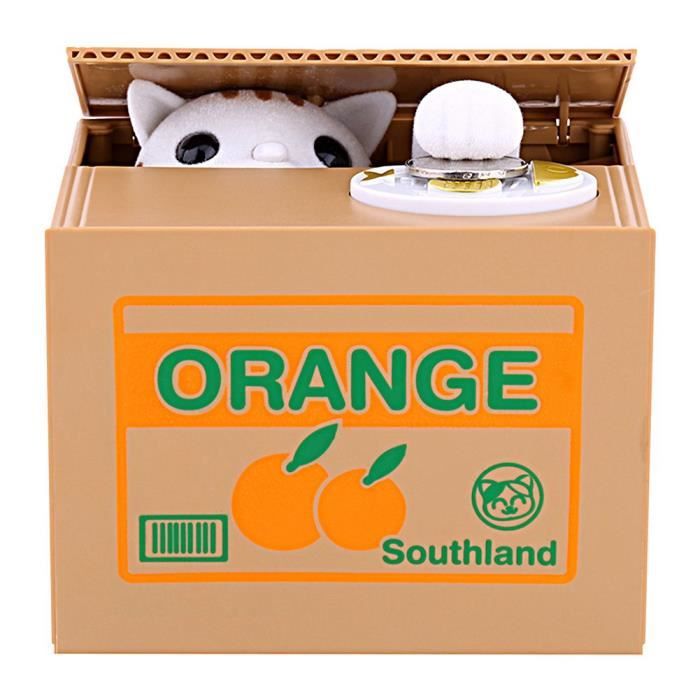 Qutianshop Tirelire Chat Voleur Tirelire Originale Animee Pour Enfants Cdiscount Maison