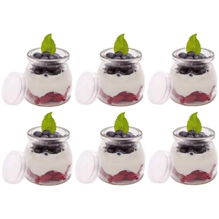 Bocaux De Conservation 200ml Pots De Yaourts Agreenway Bocal Verre Avec Couvercles Ideal Pour Mousse Aux Chocolat Cr Eg352 Cdiscount Maison