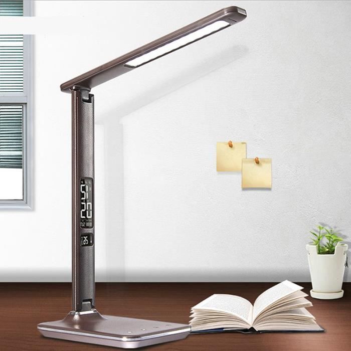 Lampe Bureau Cuir Usb Charge Capteur Tactile Dimmer Led Horloge Calendrier Achat Vente Lampe Bureau Cuir Usb Charge C Soldes Sur Cdiscount Des Le 20 Janvier Cdiscount